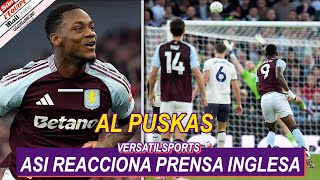 ASI REACCIONA PRENSA INGLESA a GOL de JHON DURAN ASTON VILLA vs EVERTON [upl. by Philo616]