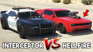 GTA 5 ONLINE  GAUNTLET INTERCEPTOR VS HELLFIRE WHICH IS FASTEST [upl. by Lotsyrc912]