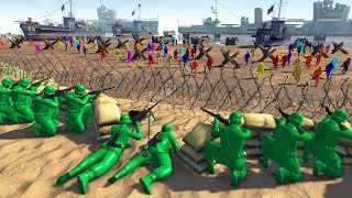 Can Green Army Men Hold BEACH DEFENSE vs ALL ARMY MEN  Men of War Army Men Mod [upl. by Nywloc]