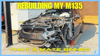 REBUILDING MY BMW M135I F20 LCI A MATE CRASHED  PART 1 [upl. by Duong]