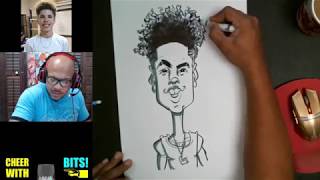 How To Draw and Color A Caricature Lamelo Ball [upl. by Hilliary]