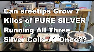 Electrolytic Silver Cells Running All Three Simultaniously [upl. by Ellerahc]