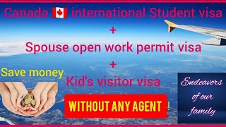 Canada Study VISA application with spouse and kid  Step by Step  SOWP  Child Visitor Visa [upl. by Augy]