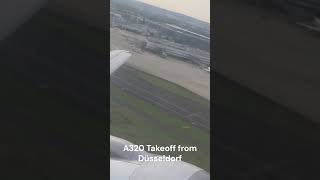 airplane takeoff from düsseldorf airport aviation [upl. by Hendricks95]