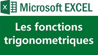 Formation Microsoft Excel  Les fonctions cosinus sinus tangente [upl. by Stephi]