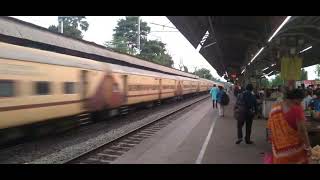 22322 Siuri Howrah Hool SF Express crossed Chuchura station with P4 Special livery [upl. by Yttak]