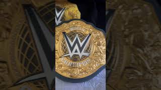 WWE World Heavyweight Championship Replica Title Belt sethrollins wwereplica biggold wweshop [upl. by Tigges]