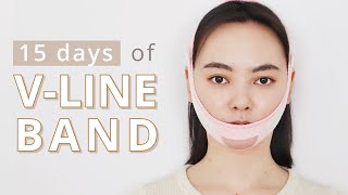 😱Actually Works 15 Days of Wearing VLine Lifting Band [upl. by Kincaid]