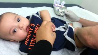 baby boy 4 month old shots doctor visit appointment vaccines 2021 [upl. by Frankel112]