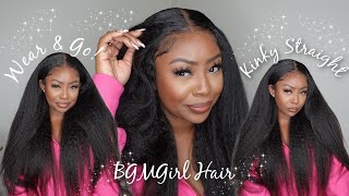 Super Realistic Yaki Straight Wig Install  Clean Hairline  ft BGMGIRL [upl. by Fleurette]