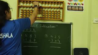 Addition amp subtraction 3 digit 2 rowsabacusshalaabacuslearning [upl. by Ruhtracm]