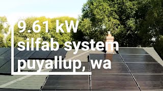 961 Silfab solar panel pv system in Puyallup Washington [upl. by Timrek]