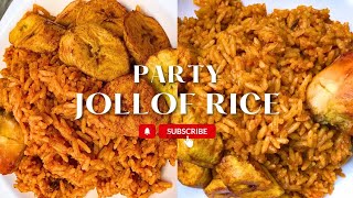 AUTHENTIC HOMEMADE PARTY JOLLOF RICE NIGERIAN JOLLOF RICE RECIPE BEGINNER [upl. by Armallas]