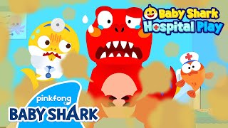 🏥NEW RAWR The Dinosaurs are Sick💨  Baby Shark Doctor  Hospital Play  Baby Shark Official [upl. by Pierrepont]