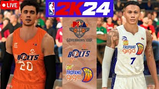 PBA Season 49th Governors Cup  Meralco Bolts vs TNT Tropang Giga  NBA 2K24 [upl. by Havot]