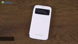 Демонстрация чехлакниги для Samsung Galaxy S4 I9500 SView White [upl. by Tereve]