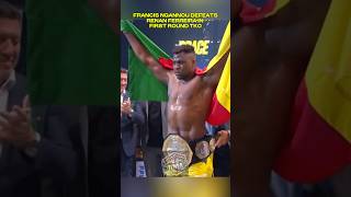 Francis Ngannou Defeats Renan Ferreira Via First Round TKO pfl francisngannou mma [upl. by Yevad433]