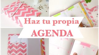 Como hacer una AGENDA  ó libretaencuadernado básico [upl. by Lorne]