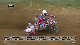 LAMAX GP of Czech rep  RACE 2  World Sidecarcross Championship [upl. by Enitsirk]