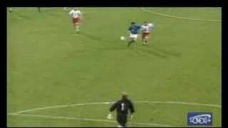 BAGGIO  1 goal against Poland 1997 WCQ98 [upl. by Anierdna]