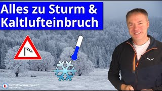 Sturmlage Dienstag Kaltlufteinbruch und Schnee [upl. by Tia]