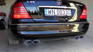 w220 S55 AMG exhaust sound cold start [upl. by Lidia]