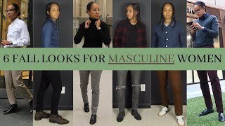 6 Outfits for FALL for MASCULINE Women  STUD BUTCH TOMBOY ANDROGYNOUS STEM UNISEX LOOKBOOK [upl. by Nafri481]