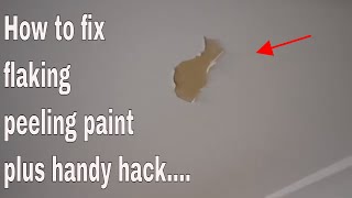 how to fix flaking peeling bubbled paint  bathroom ceiling [upl. by Nim]