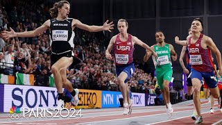 Beamish squeaks past two Americans in brutal finish to speedy 1500m at Indoor Worlds  NBC Sports [upl. by Yeldar534]