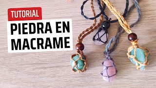 Tutorial piedra engarzada en macramé [upl. by Barclay]