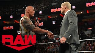 FULL SEGMENT Cody Rhodes and The Rocks story has just begun Raw highlights April 8 2024 [upl. by Amliw432]