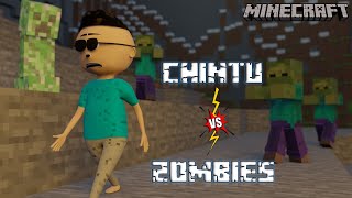 CHINTU VS ZOMBIES  Chintu In Minecraft 1  LETS SMILE  Minecraft Gaming Animation [upl. by Esil]