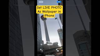 Set LIVE PHOTO As WALLPAPER iphone shortvideo [upl. by Noraf]