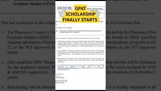 GPAT SCHOLARSHIP LATEST NEWS l GPAT SCHOLARSHIP 2024 gpat scholarship gpatscholarshipnews [upl. by Ennaeus]