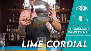 How to make Lime Cordial  The Cocktail Kitchen [upl. by Plume]