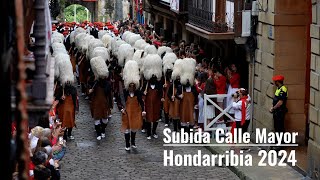 Subida Calle Mayor Alarde Hondarribia 2024 por la mañana  Txingudi Online [upl. by Ekihc]