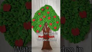 Big paper tree craft🌳💫🍎 shorts viral diy crafts trending treecraft mumstouch giantpapertree [upl. by Hort]