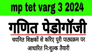 mp tet classes 2024  mptet practice set varg 3 maths  varg 3 best online classes maths class [upl. by Ellord]