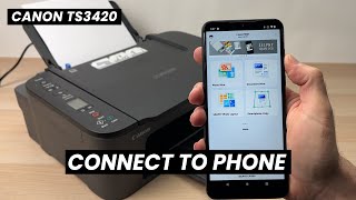 Connect Phone to Canon Pixma TS3420 Printer Over WiFi FULL SETUP [upl. by Arlena474]