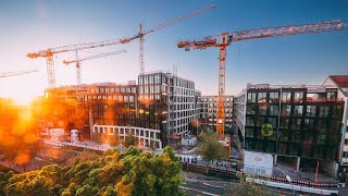 Bau Zeitraffer Bürogebäude München – MARK [upl. by Alcott639]