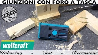 Dima per giunzione con fori a tasca wolfcraft Jig viti a scomparsa sul legno Come si fanno [upl. by Zinck126]