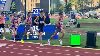 Men’s 10000m US Olympic TampF Trials 2024 Grant Fisher Kincaid Young LAST MILE [upl. by Barny]