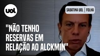 Doria Não compreendo a razão do Alckmin estar ao lado de Lula [upl. by Ogren]