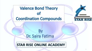 Valence Bond TheoryCoordination complexesInorganic Chemistry  Star Rise Online Academy [upl. by Ramirolg]