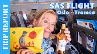 Review SAS Scandinavian Airlines  Airbus A320neo Economy Class Flight from Oslo to Tromsø [upl. by Annaes]