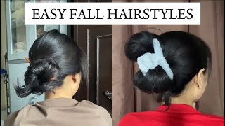 4 Easy Fall Hairstyles For medium and long hair length [upl. by Anirat]