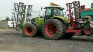 CLAAS Axion 840 CÃ©bis  semoir Sulky reguline solo en 6mavi [upl. by Hudnut]