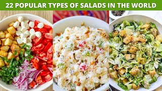 22 Popular Types of Salads in the world  Caprese salad cobb salad kosambari salad and more [upl. by Dewain]