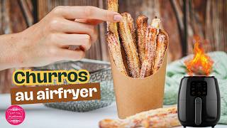 Churros au airfryer  la vraie recette sans oeufs [upl. by Yerfdog240]