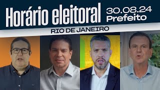 HORÁRIO ELEITORAL RIO DE JANEIRORJ  candidatos à Prefeitura 30082024 [upl. by Blood]